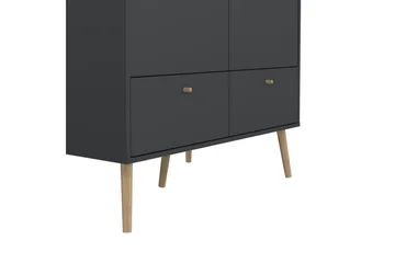 Shinta Garderobdsskåp 99x200 cm - Grå - Förvaring - Sko- & klädförvaring - Skoförvaring - Skoskåp