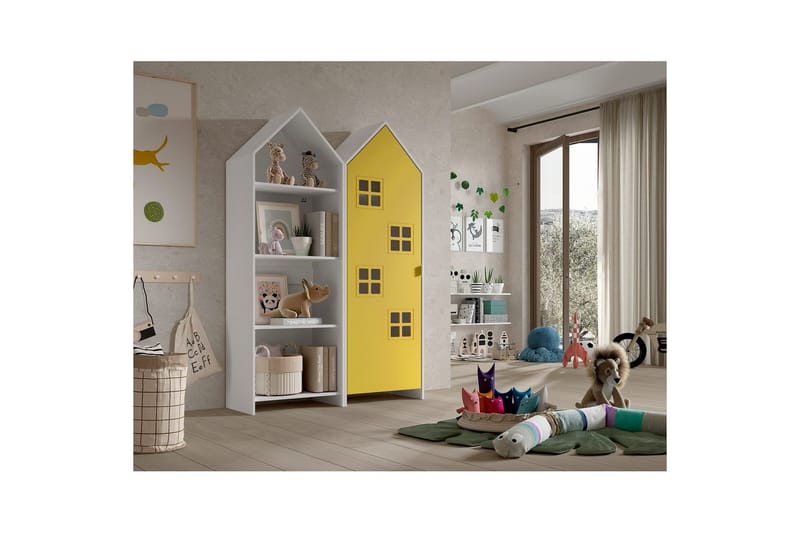 Skåp Casami Brygge 2-delad med 1 dörr Gul - Gul - Förvaring - Skåp - Garderobsskåp