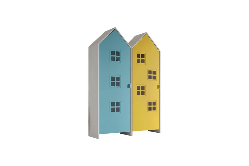 Skåp Casami Brygge 2-delad med 2 dörrar Gul/Blå, Gul/Blå