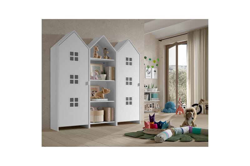 Skåp Casami Brygge 3-delad med 1 öppen enhet Vit - Vit - Förvaring - Skåp - Garderobsskåp