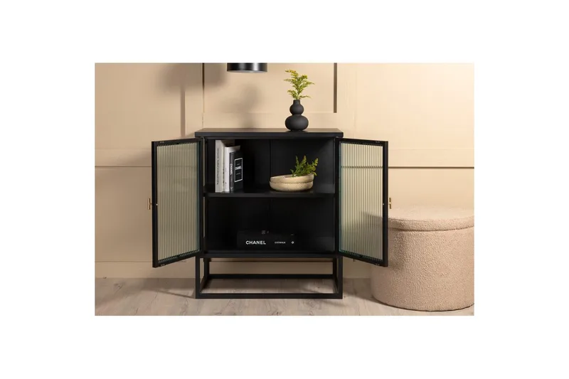 Skåp Garis Låg - Svart - Förvaring - Skåp - Vitrinskåp