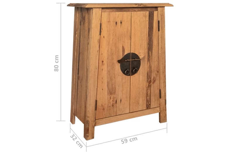 skåp massiv återvunnen furu 59x32x80 cm - Brun - Förvaring - Skåp