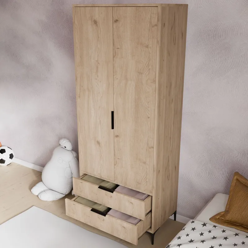 Sorav Garderob 80x192 cm - Ek - Förvaring - Skåp - Garderobsskåp