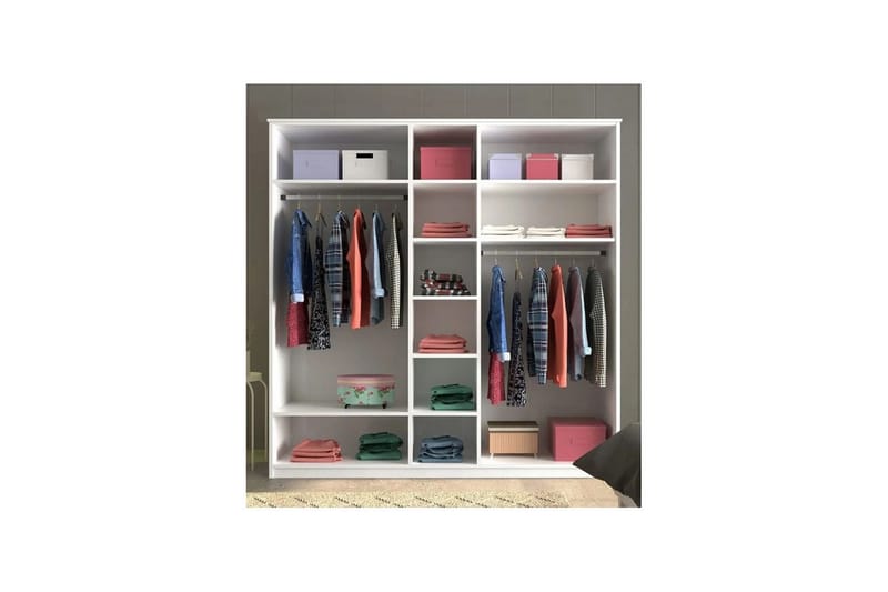 Sorrel Garderobsskåp 175x210 cm - Matt Vit - Förvaring - Skåp - Garderobsskåp