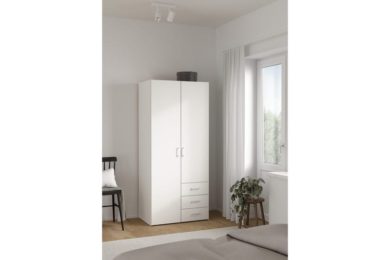 Space Garderobdsskåp 78x175 cm - Vit - Förvaring - Skåp - Garderobsskåp