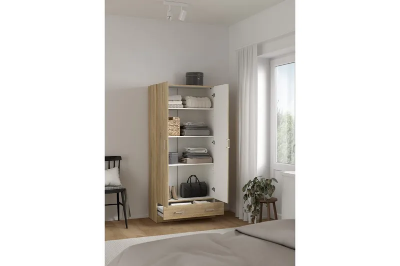 Space Garderobdsskåp 79x170 cm - Natur - Förvaring - Skåp - Garderobsskåp