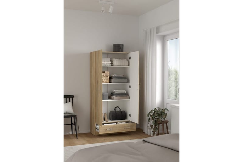 Space Garderobdsskåp 79x170 cm - Natur - Förvaring - Skåp - Garderobsskåp