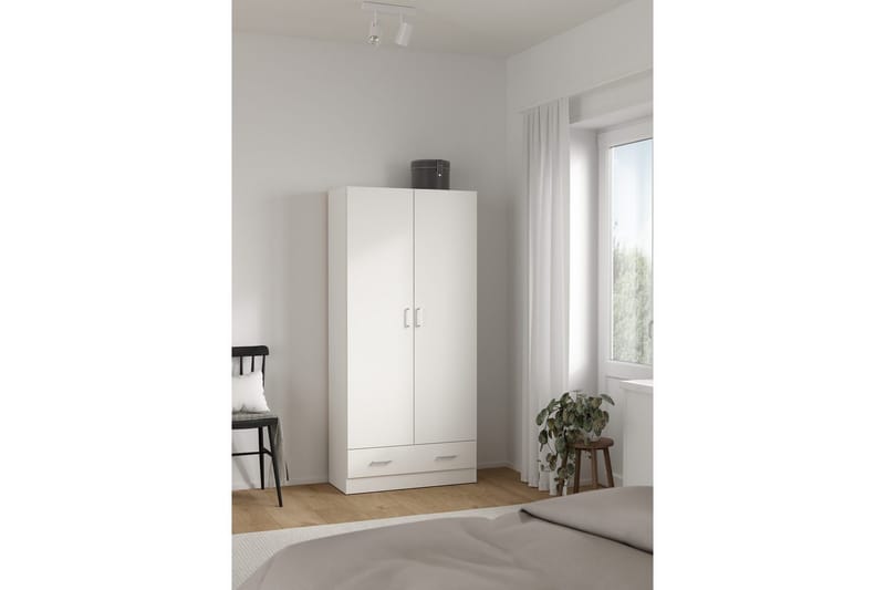 Space Garderobdsskåp 79x170 cm - Vit - Förvaring - Skåp - Garderobsskåp