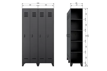 Stijn Förvaringsskåp 40x103 cm - Svart - Förvaring - Skåp