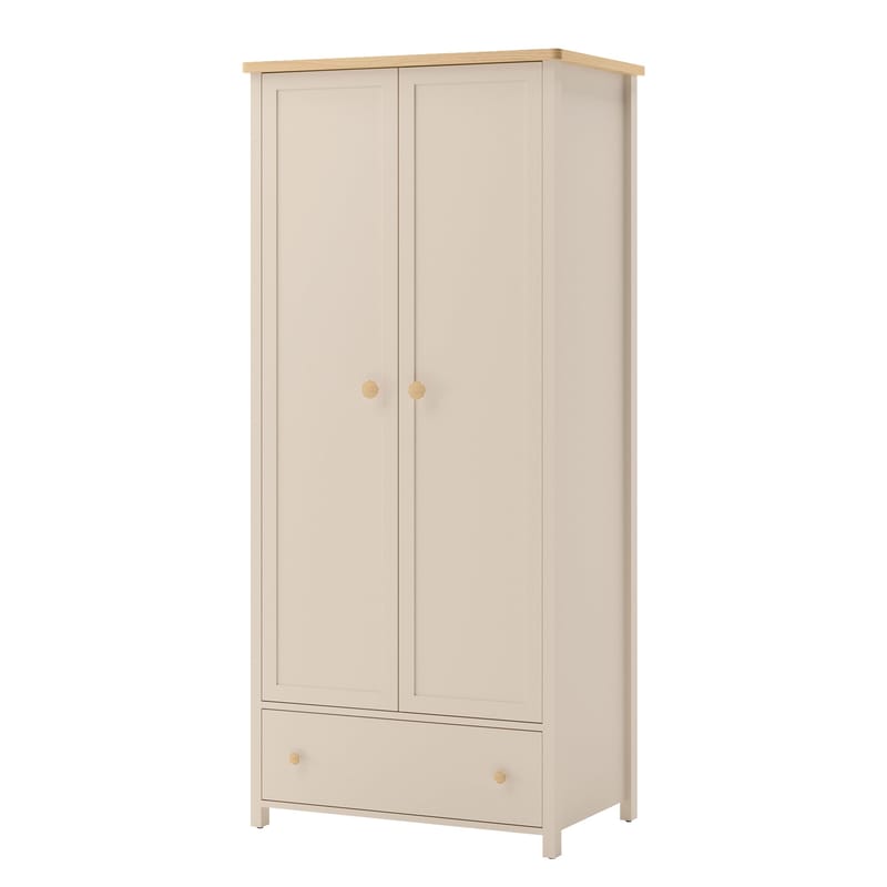 Storys garderob 85x187 cm, Beige, ek
