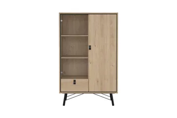 Tadami Vitrinskåp 102x162 cm - Natur - Förvaring - Skåp - Vitrinskåp