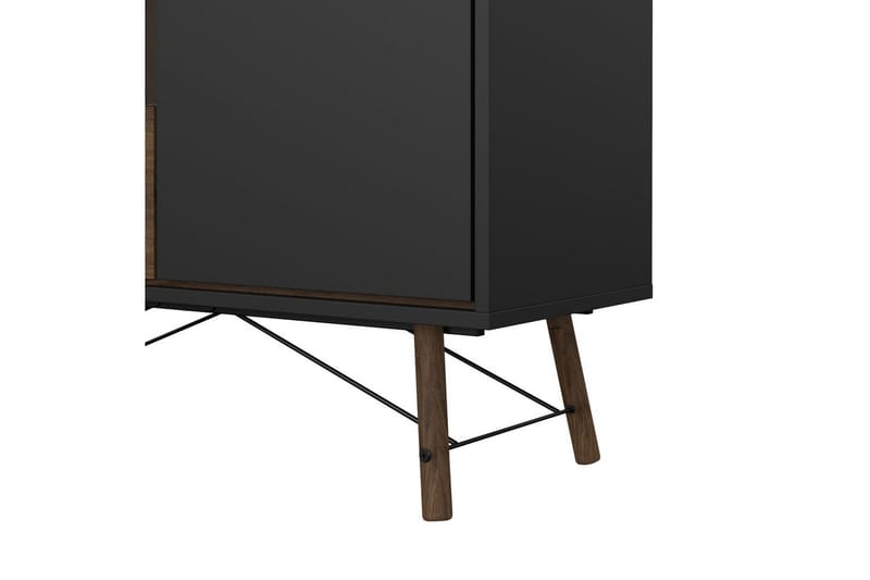 Tadami Vitrinskåp 102x162 cm - Svart/Mörkbrun - Förvaring - Skåp - Vitrinskåp