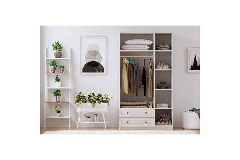 Tavrel Garderobsskåp 105x180 cm - Matt Vit - Förvaring - Skåp - Garderobsskåp