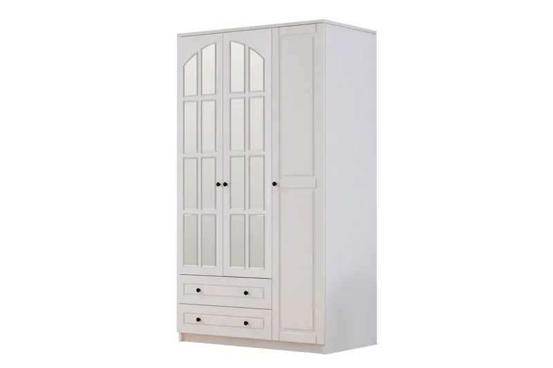 Tavrel Garderobsskåp 105x210 cm - Matt Vit - Förvaring - Skåp - Garderobsskåp