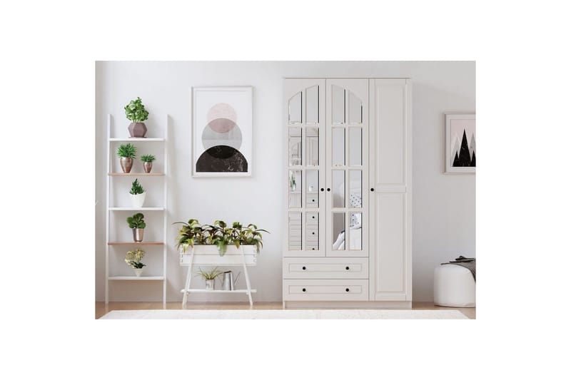 Tavrel Garderobsskåp 105x210 cm - Matt Vit - Förvaring - Skåp - Garderobsskåp