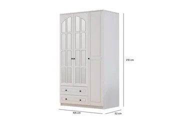 Tavrel Garderobsskåp 105x210 cm - Matt Vit - Förvaring - Skåp - Garderobsskåp