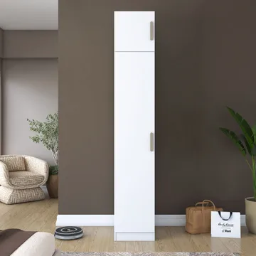 Tavren Garderob 45x255x57,5 cm - Vit - Förvaring - Skåp - Garderobsskåp