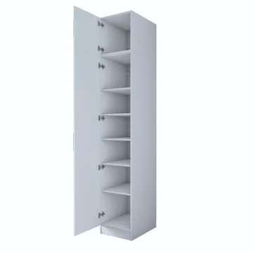 Tavren Garderob 45x255x57,5 cm - Vit - Förvaring - Skåp - Garderobsskåp