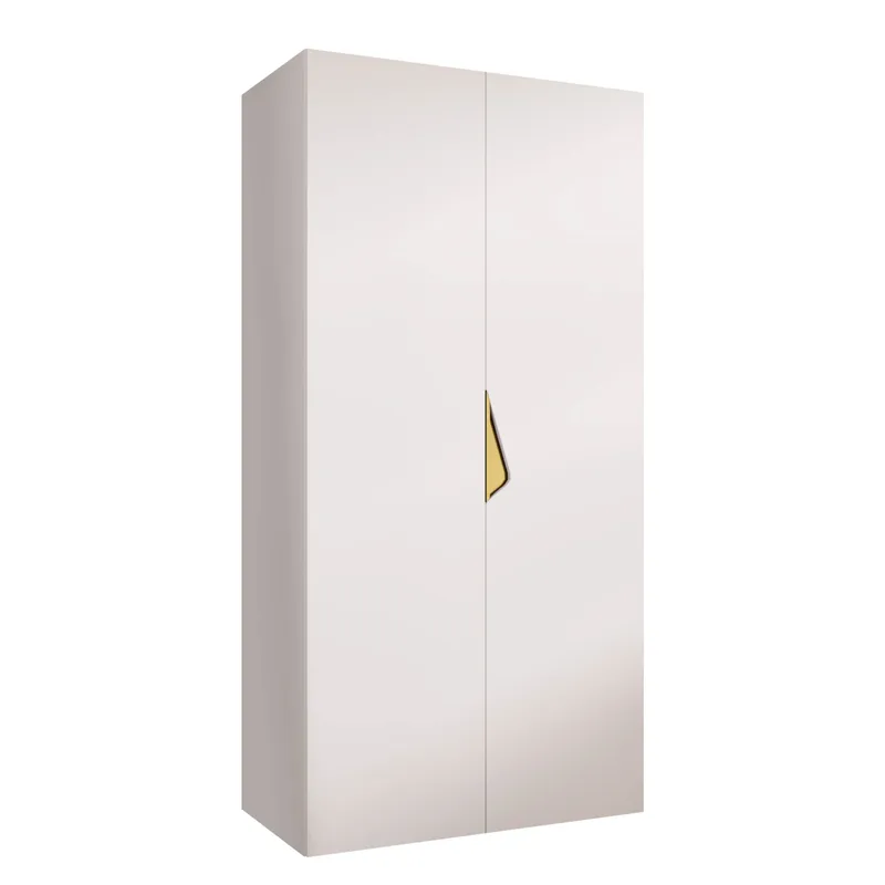 Tensa Garderob 100 cm, Vit, guld