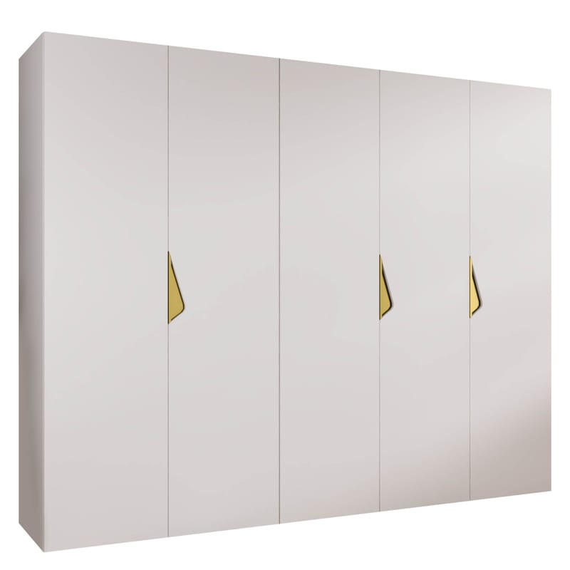 Tensa Garderob 250 cm, Vit / guld