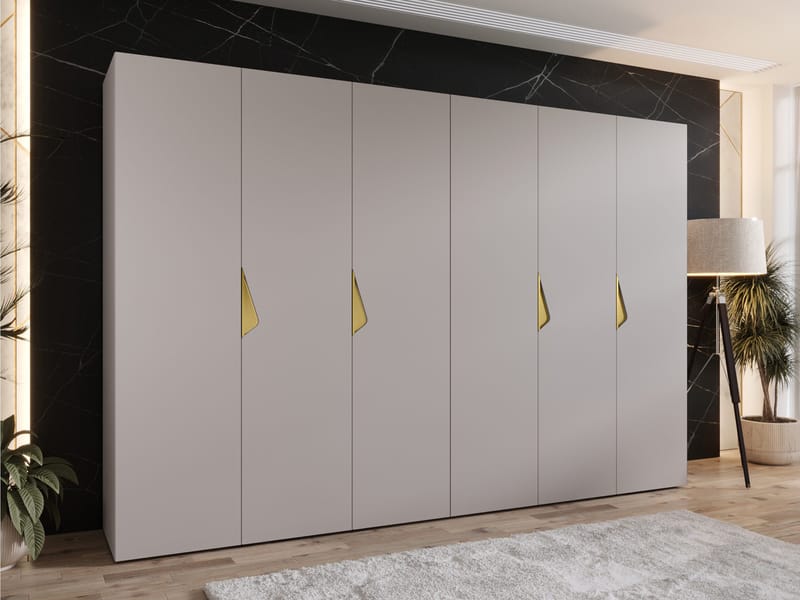 Tensa Garderob 300 cm - Cashmere, guld - Förvaring - Skåp - Garderobsskåp