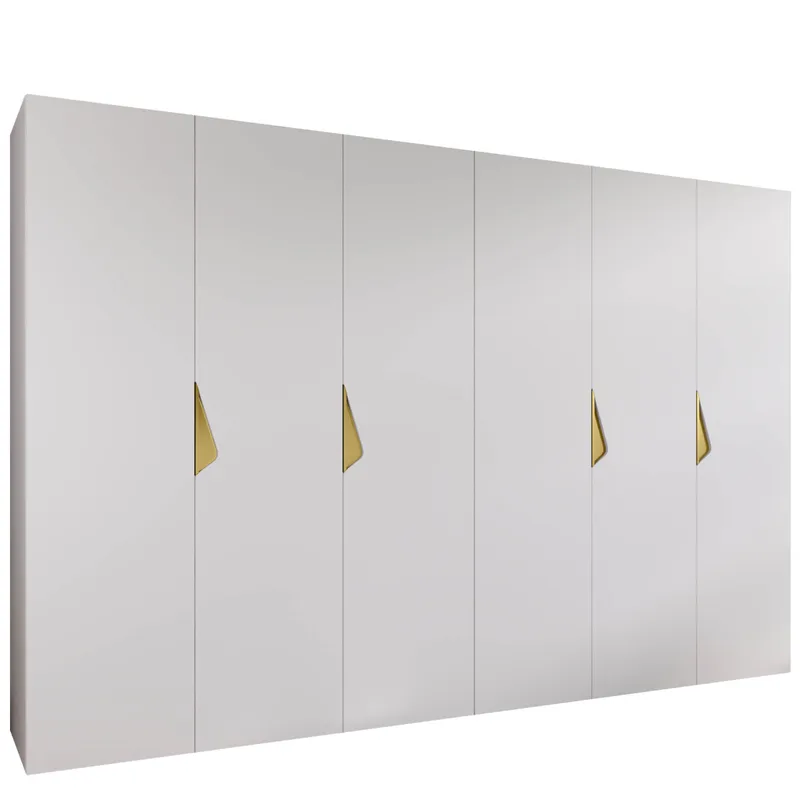 Tensa Garderob 300 cm, Vit/guld