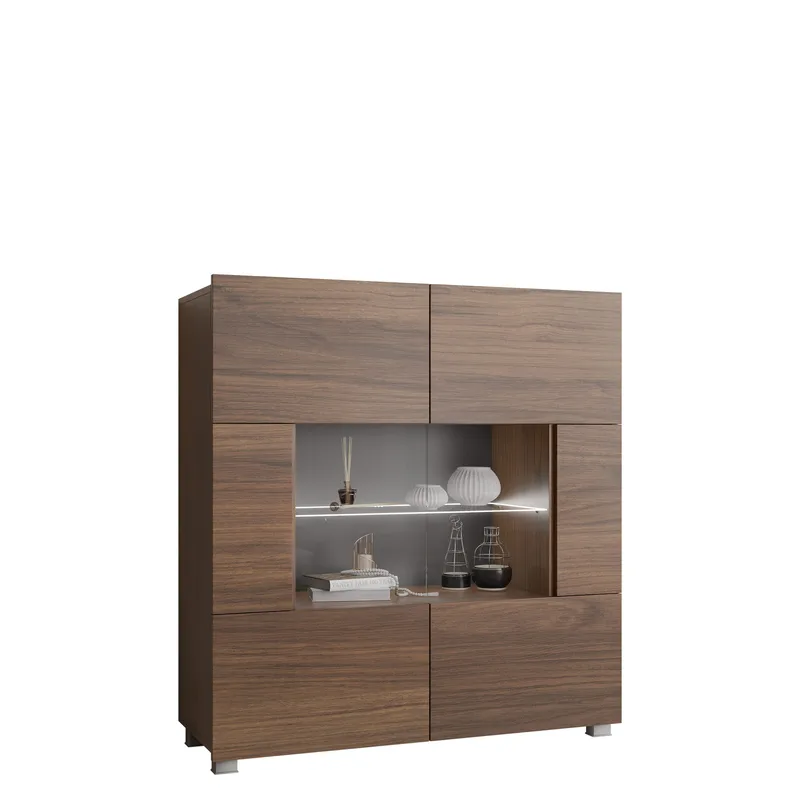 Tessan Vitrinskåp 100x107 cm, brun