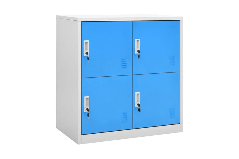 Två Locker Cabinets 90x45x92,5 cm Stål - Grå och blå - Skåp - Klädskåp & omklädningsskåp