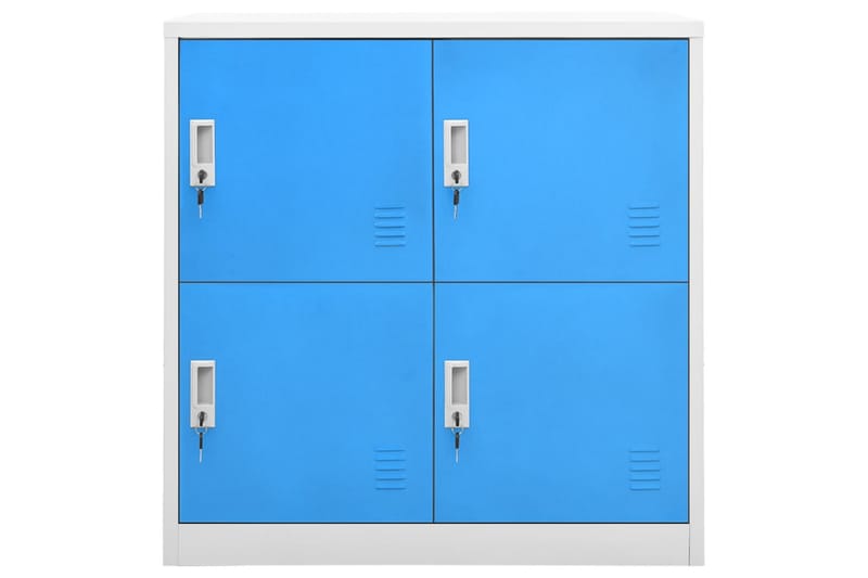 Två Locker Cabinets 90x45x92,5 cm Stål - Grå och blå - Skåp - Klädskåp & omklädningsskåp