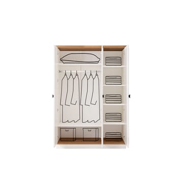 Ulmar Garderob 134 cm - Förvaring - Skåp - Garderobsskåp