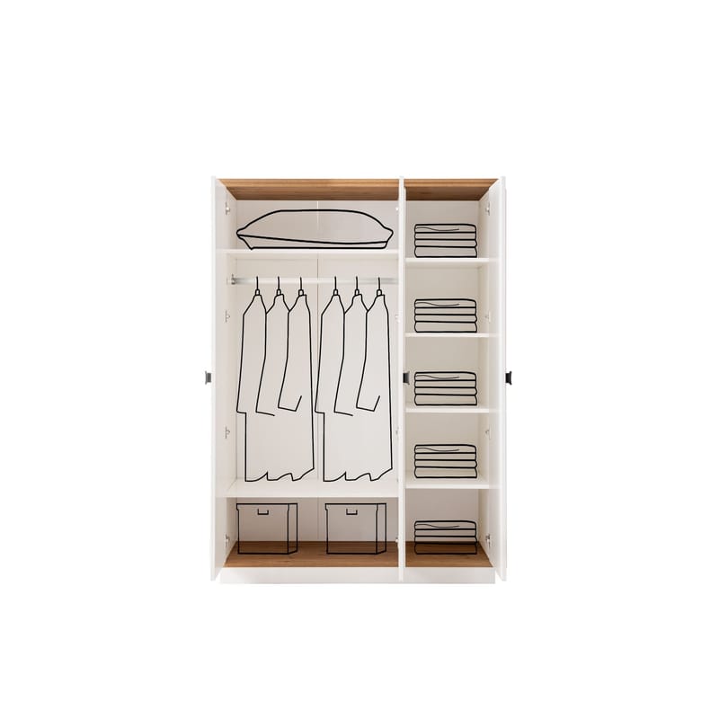 Ulmar Garderob 134 cm - Förvaring - Skåp - Garderobsskåp
