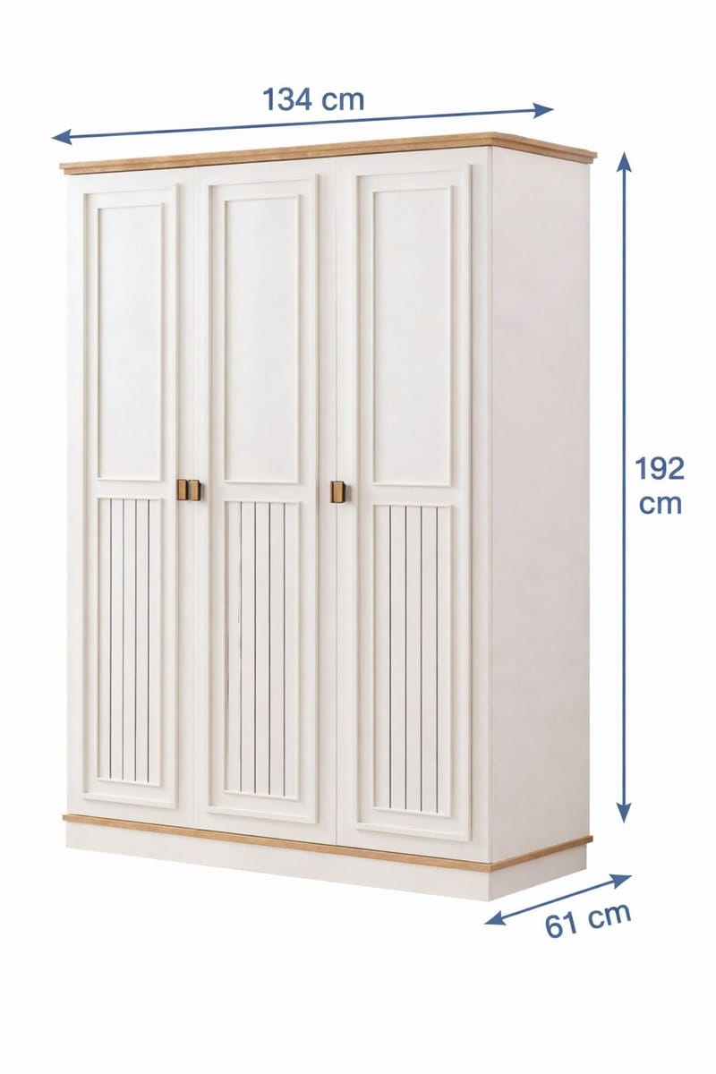 Ulmar Garderob 134 cm - Förvaring - Skåp - Garderobsskåp