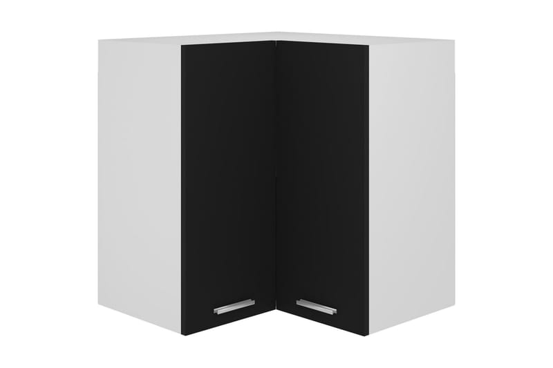 Väggskåp hörn svart 57x57x60 cm spånskiva - Svart - Förvaring - Skåp - Hörnskåp