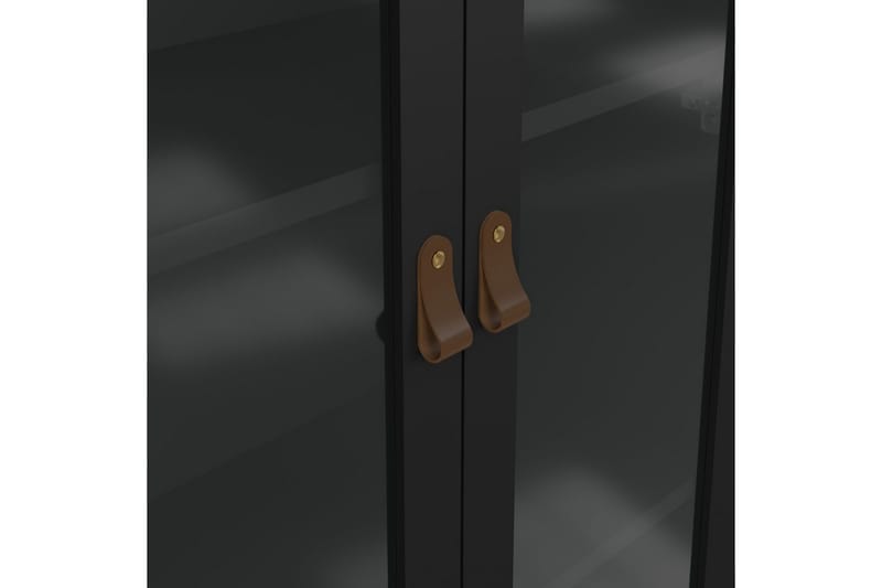 Vallvidera Vitrinskåp 78,05x199 cm - Svart - Förvaring - Skåp - Vitrinskåp