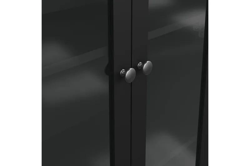 Vallvidera Vitrinskåp 78,05x199 cm - Svart - Förvaring - Skåp - Vitrinskåp