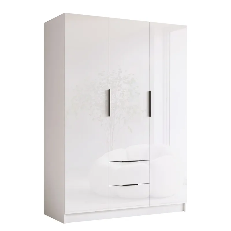 Varros garderob 150x216 cm, Svart, vit