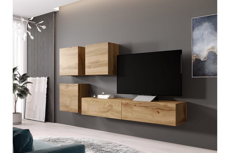 Vasil Väggenhet - Trä/Natur - Förvaring - Skåp