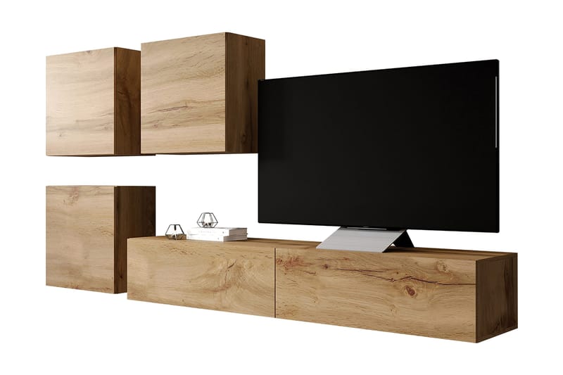 Vasil Väggenhet - Trä/Natur - Förvaring - Skåp