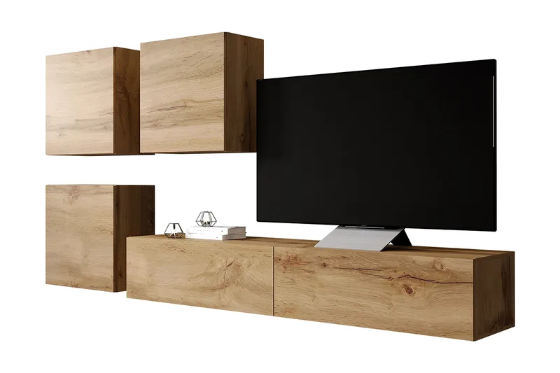 Vasil Väggenhet - Trä/Natur - Förvaring - Skåp