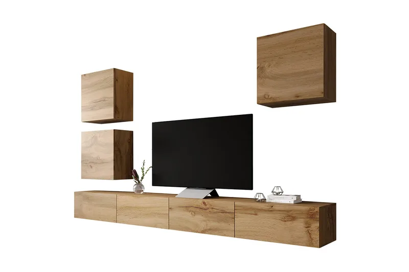 Vasil Väggenhet - Trä/Natur - Förvaring - Skåp