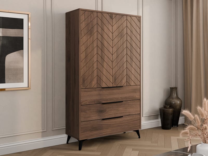 Vemdalen Garderob 104x180 cm - brun - Förvaring - Skåp - Garderobsskåp