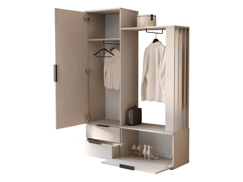 View Hallmöbel 140 cm - beige - Möbler - Hall & entré - Möbelset för hall & entré