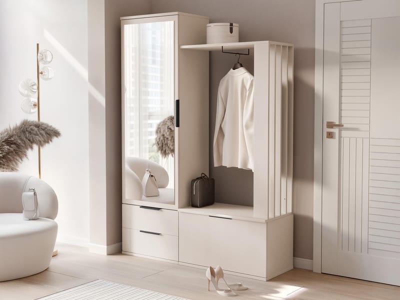 View Hallmöbel 140 cm - beige - Möbler - Hall & entré - Möbelset för hall & entré