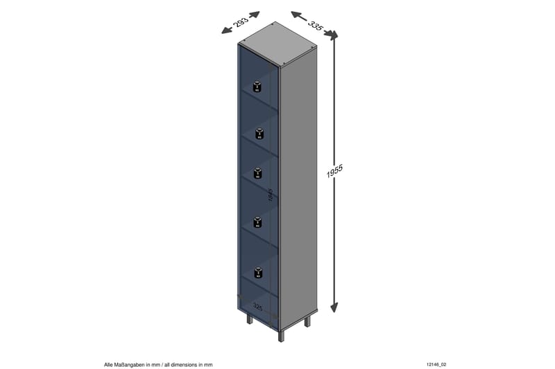 ABLAZA Vitrinskåp 33 cm - Förvaring - Skåp - Vitrinskåp