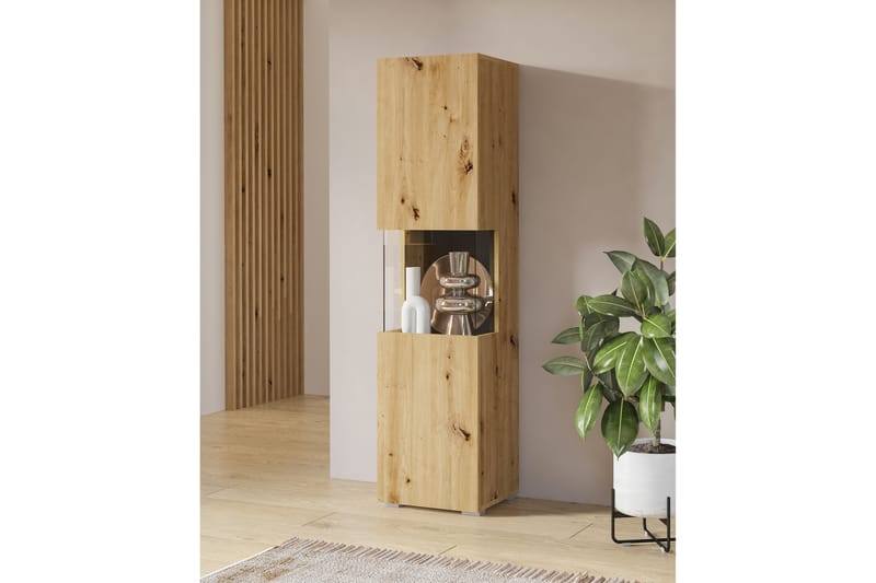 ARMADE Vitrinskåp 140 cm Brun - Förvaring - Skåp - Vitrinskåp