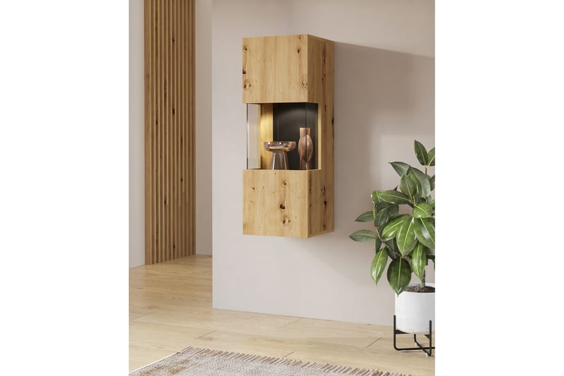 ARMADE Vitrinskåp 95 cm Brun - Förvaring - Skåp - Vitrinskåp