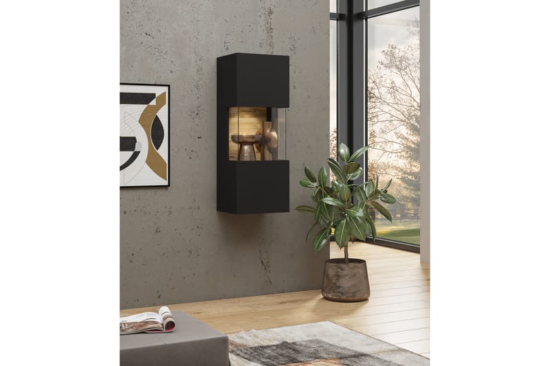 ARMADE Vitrinskåp 95 cm Svart - Förvaring - Skåp - Vitrinskåp