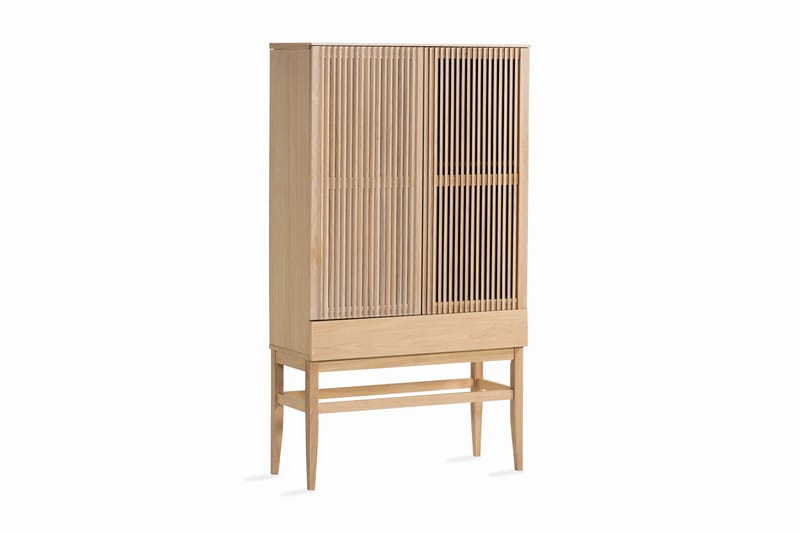 ARSINO Vitrinskåp 95x170 cm Beige - Beige - Förvaring - Skåp - Vitrinskåp