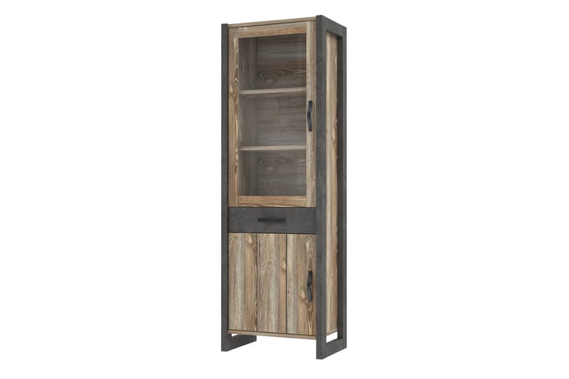 BALESTI Garderob 42x120 cm Brun/Grå - Förvaring - Skåp - Vitrinskåp