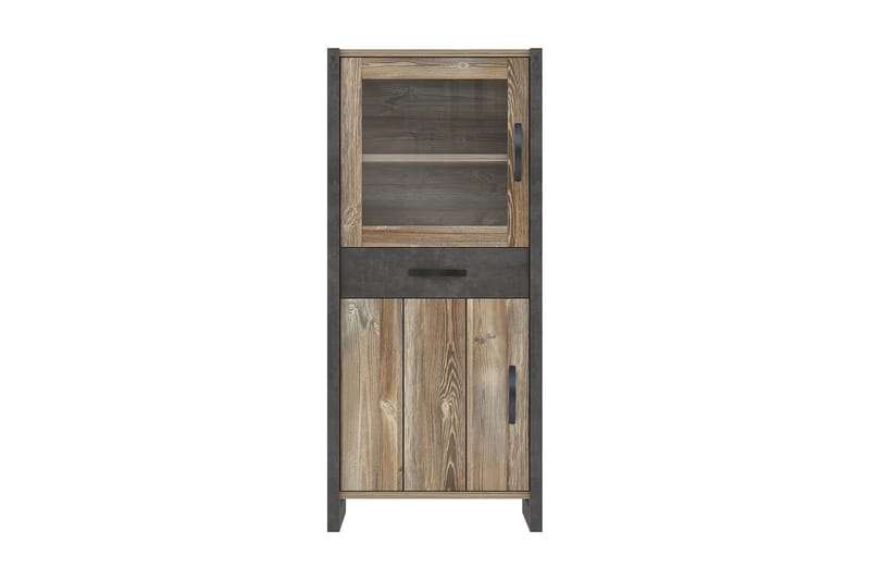 BALESTI Garderob 62x120 cm Brun/Grå - Förvaring - Skåp - Vitrinskåp